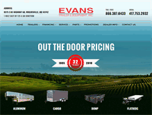 Tablet Screenshot of evanstrailers.com